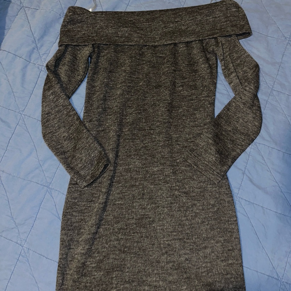 Chic Off-Shoulder Gray Dress